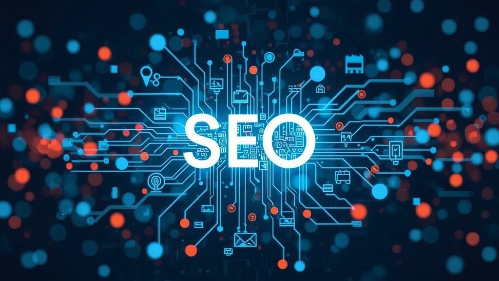Pessoa brasileira trabalhando em ambiente digital profissional no computador para ilustrar Essential SEO Tips, com tela genérica, mesa.